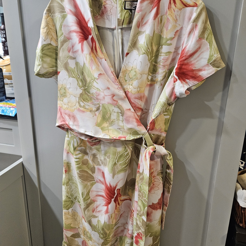 Carribean Joe Floral Wrap Dress XLP